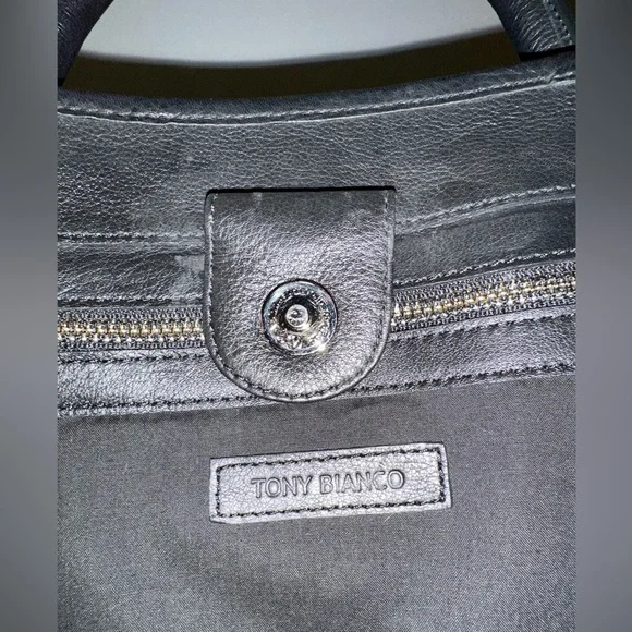 RARE-Tony Bianco Carla Black/White Pony Tote Bag - Picture 4 of 6